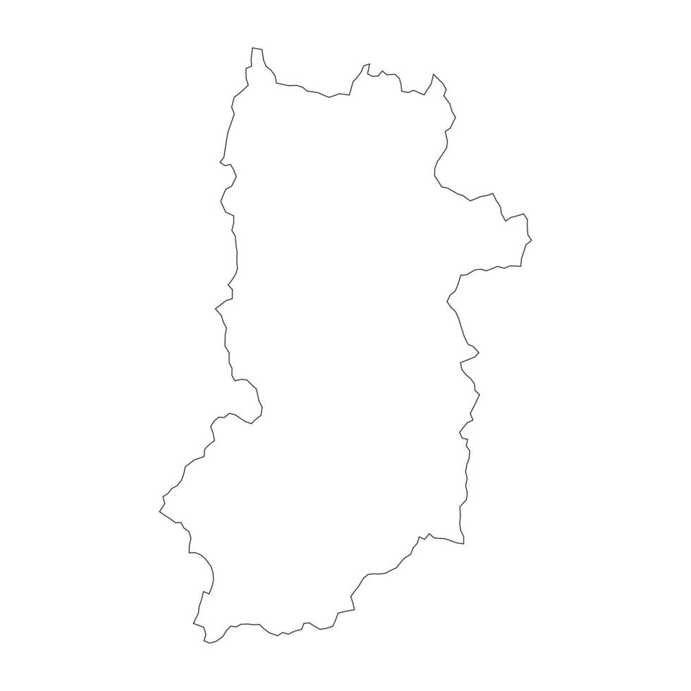 Nara prefecture blank contour map vector