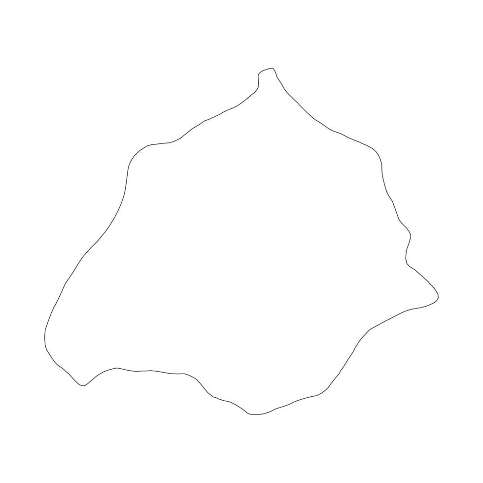 Aguascalientes state blank contour map vector