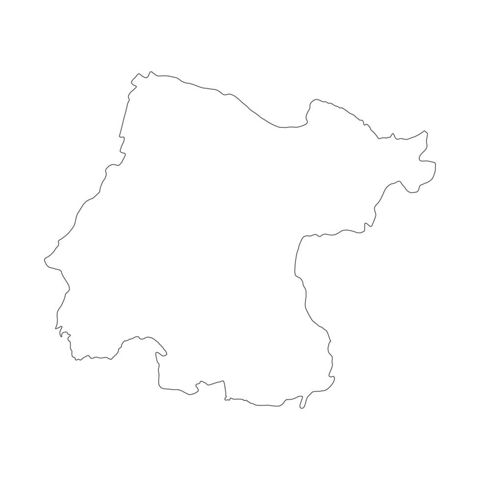 Guanajuato state blank contour map vector