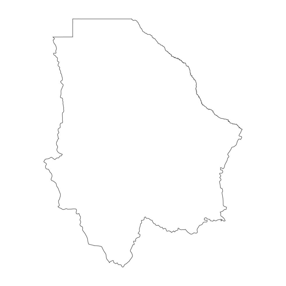 Chihuahua state blank contour map vector