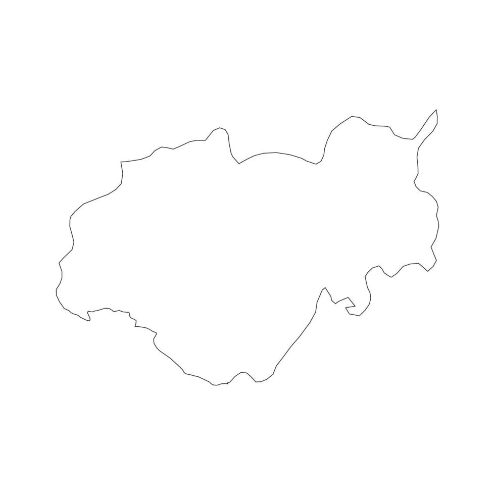 Kabardin-Balkar outline map vector