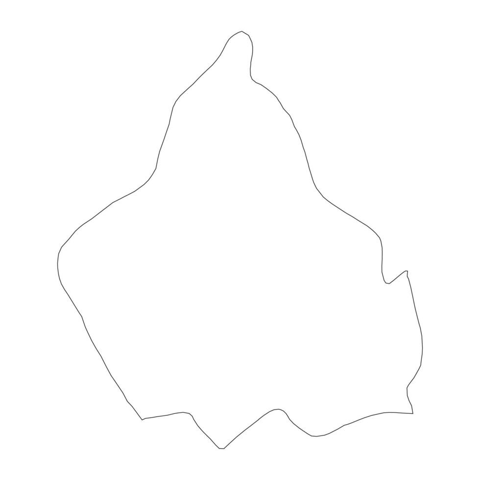 Mexico City state blank contour map vector