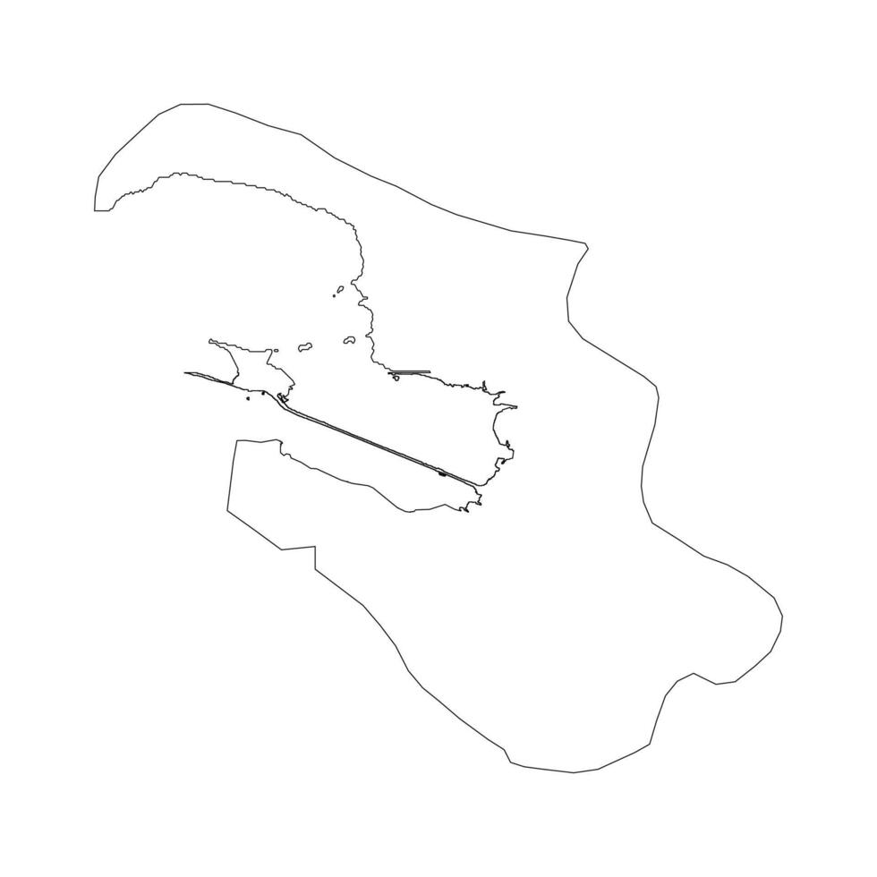 City of St Petersburg outline map vector