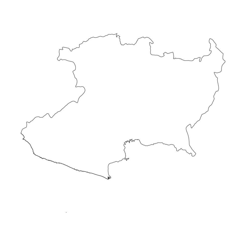 Michoacan state blank contour map vector