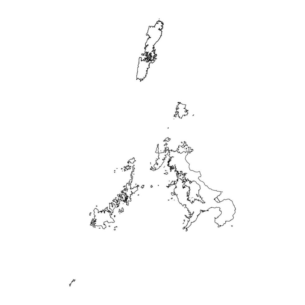 Nagasaki prefecture blank contour map vector
