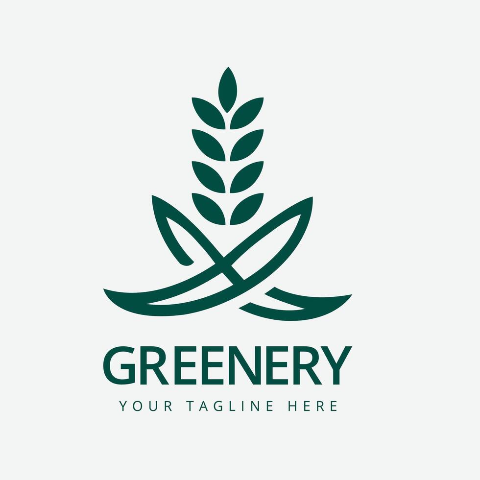 Agriculture logo, agriculture farmland sign, flat style. Agriculture logo with simple element of soil, leaf, sun, and seed vector
