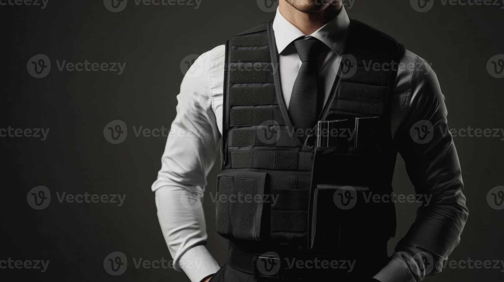Professional Security Guard in Formal Attire photo
