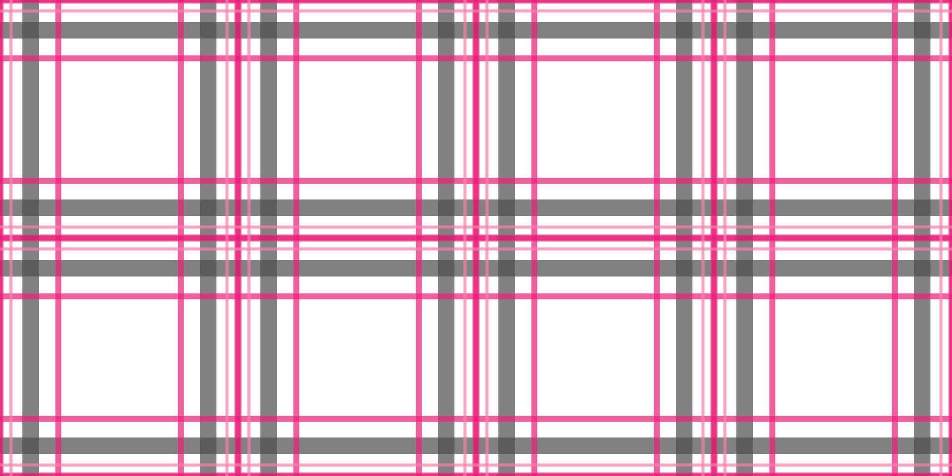 seamless tartan check pattern pink and gray tartan pattern on white background classic illustration for textiles, wrapping paper and decor vector