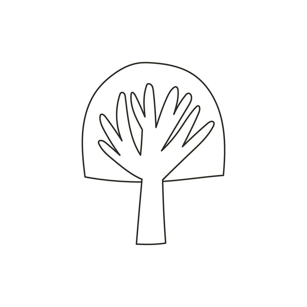 Doodle Tree illustration vector