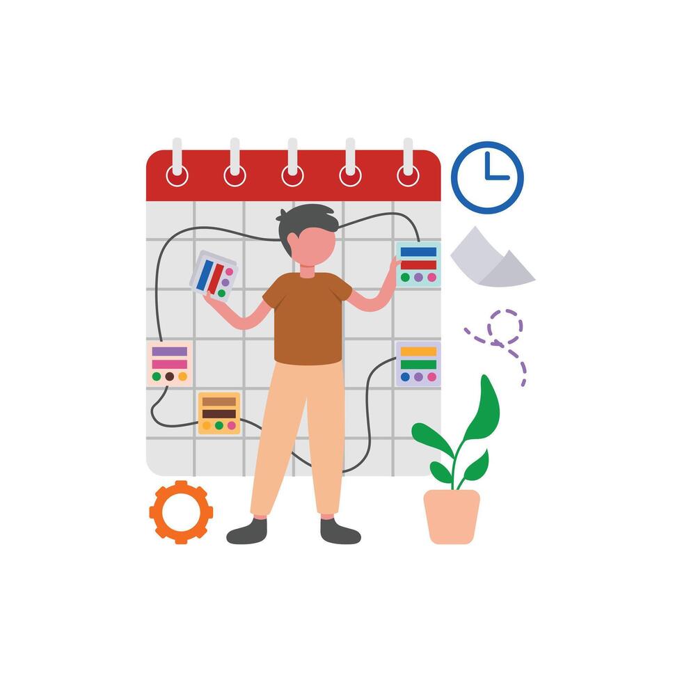 Workload Balance Flat Illustration vector