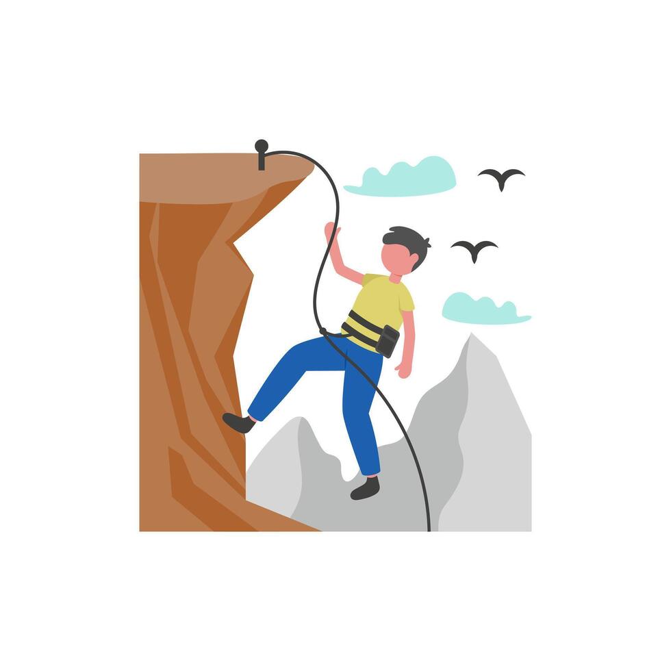 Mountain Climbing Challenge Art vector