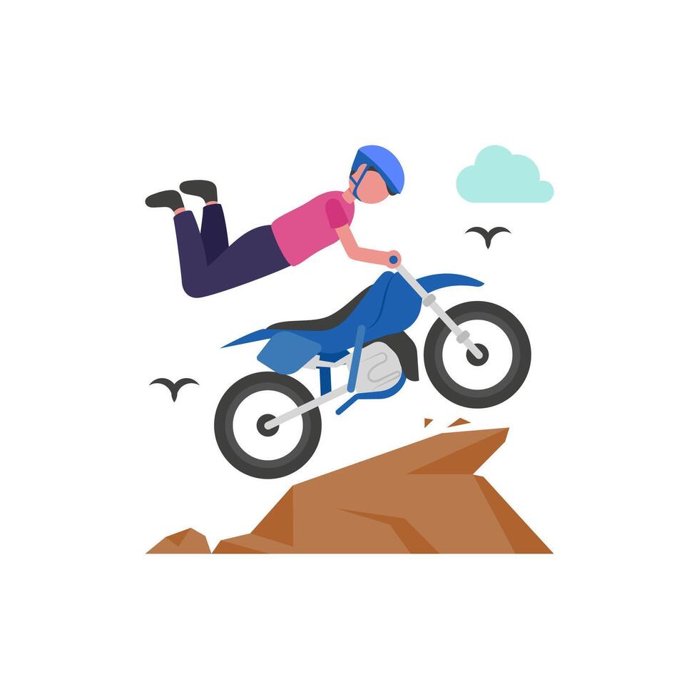 Moto Stunts Thrill Art vector