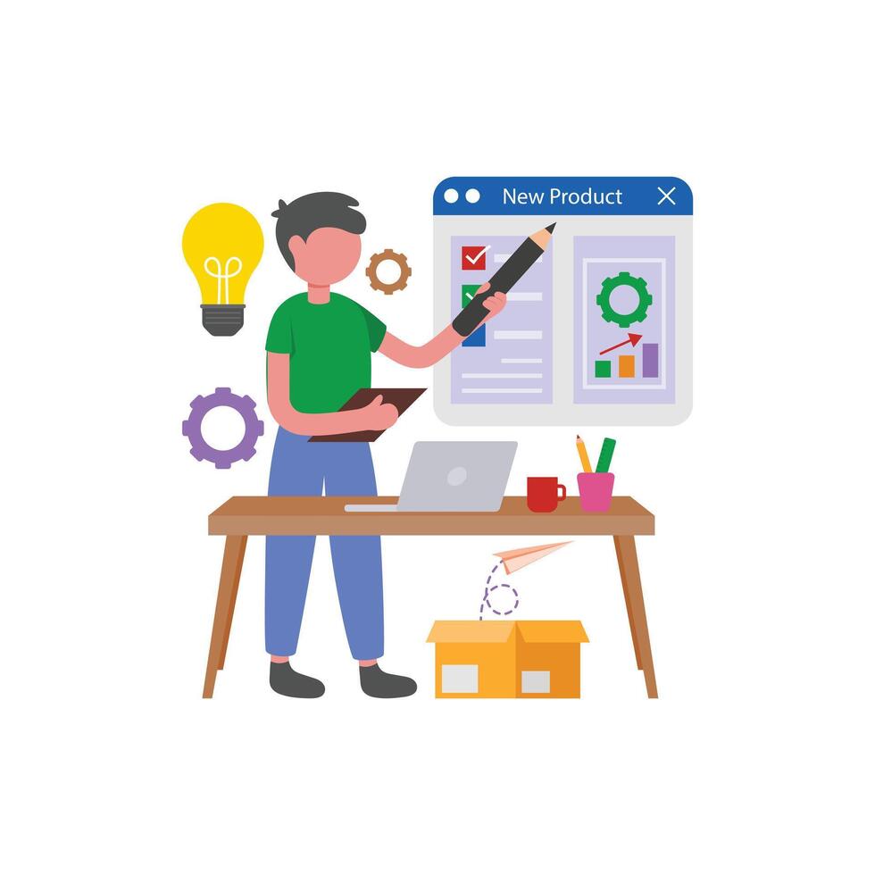 Product Development Flat Illustration vector
