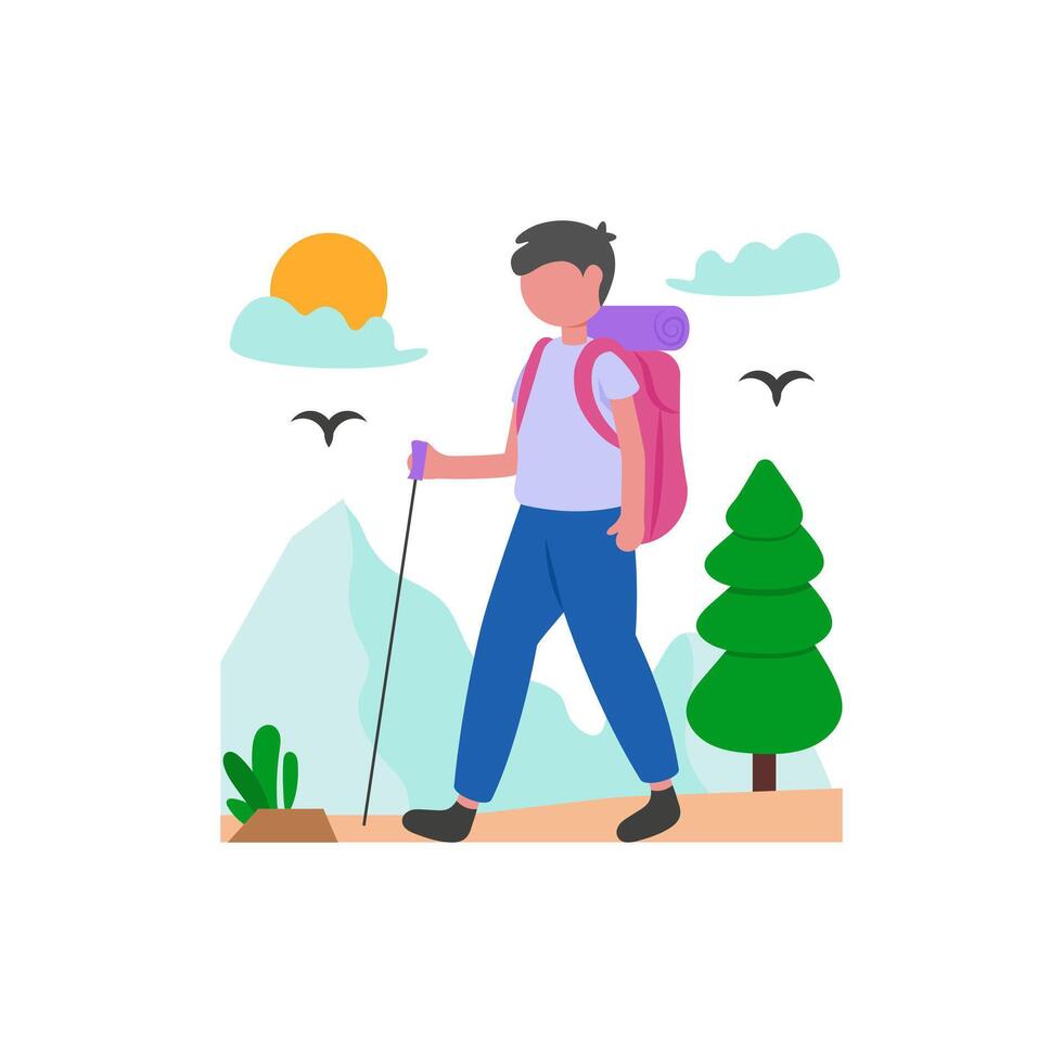Hiking Adventure Illustration vector
