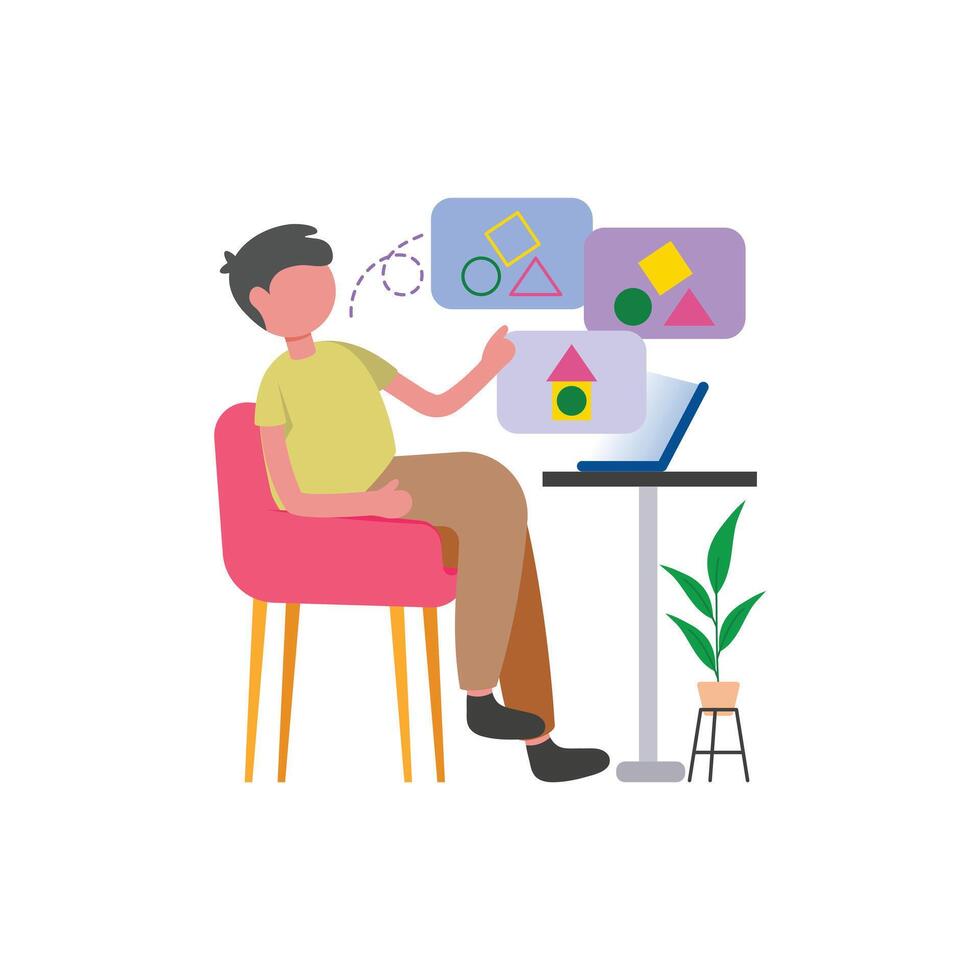 Problem Solving Flat Illustration vector