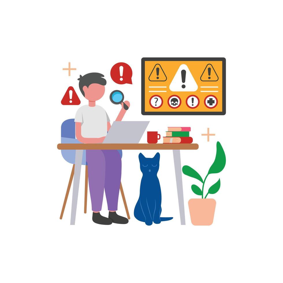 Risk Management Flat Illustration vector