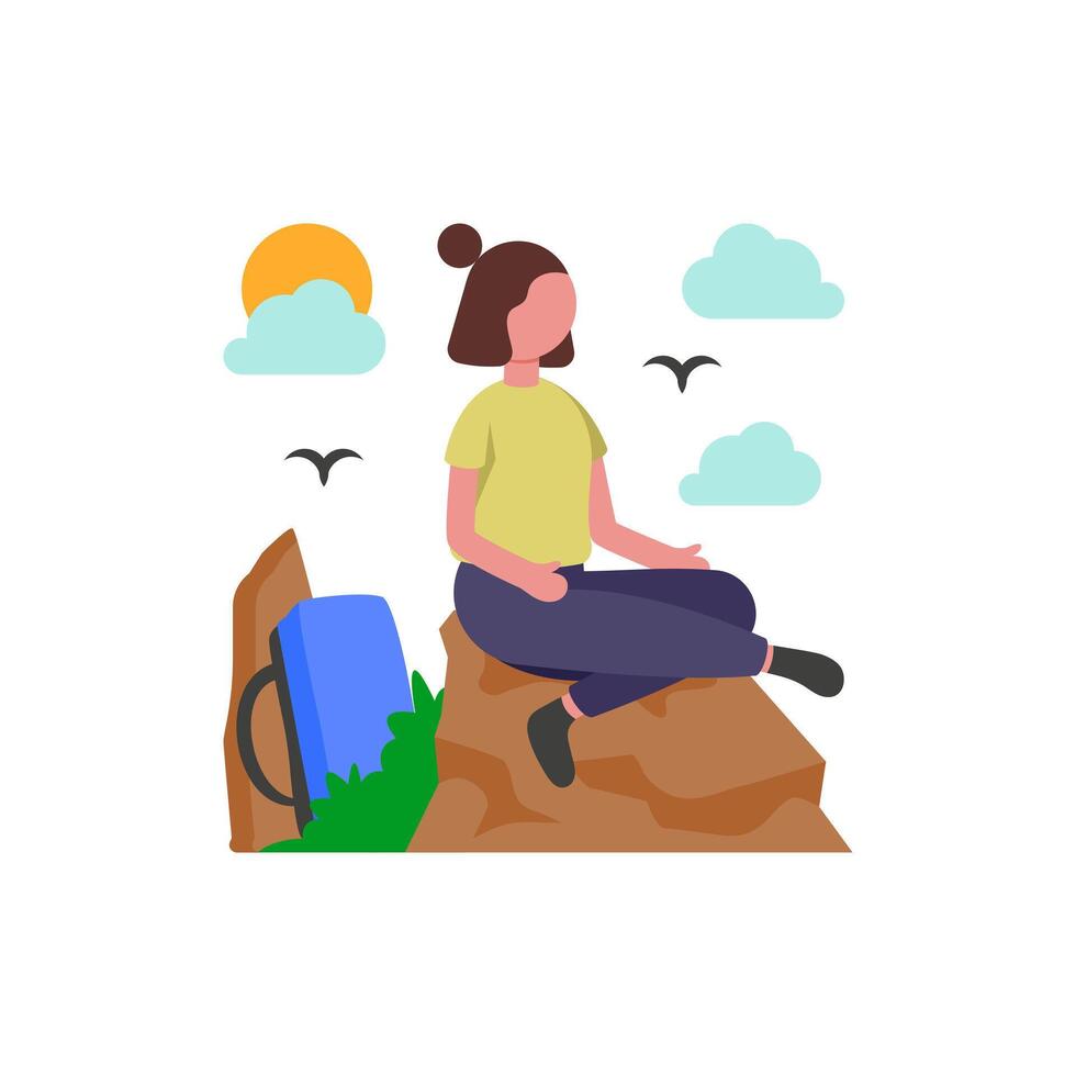 Peaceful Rest Illustration vector