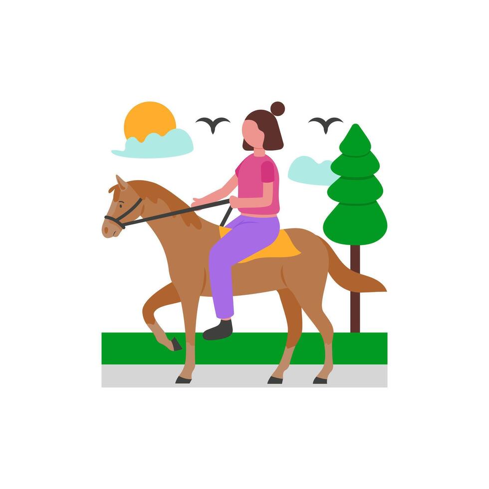 Horseback Adventure Art vector