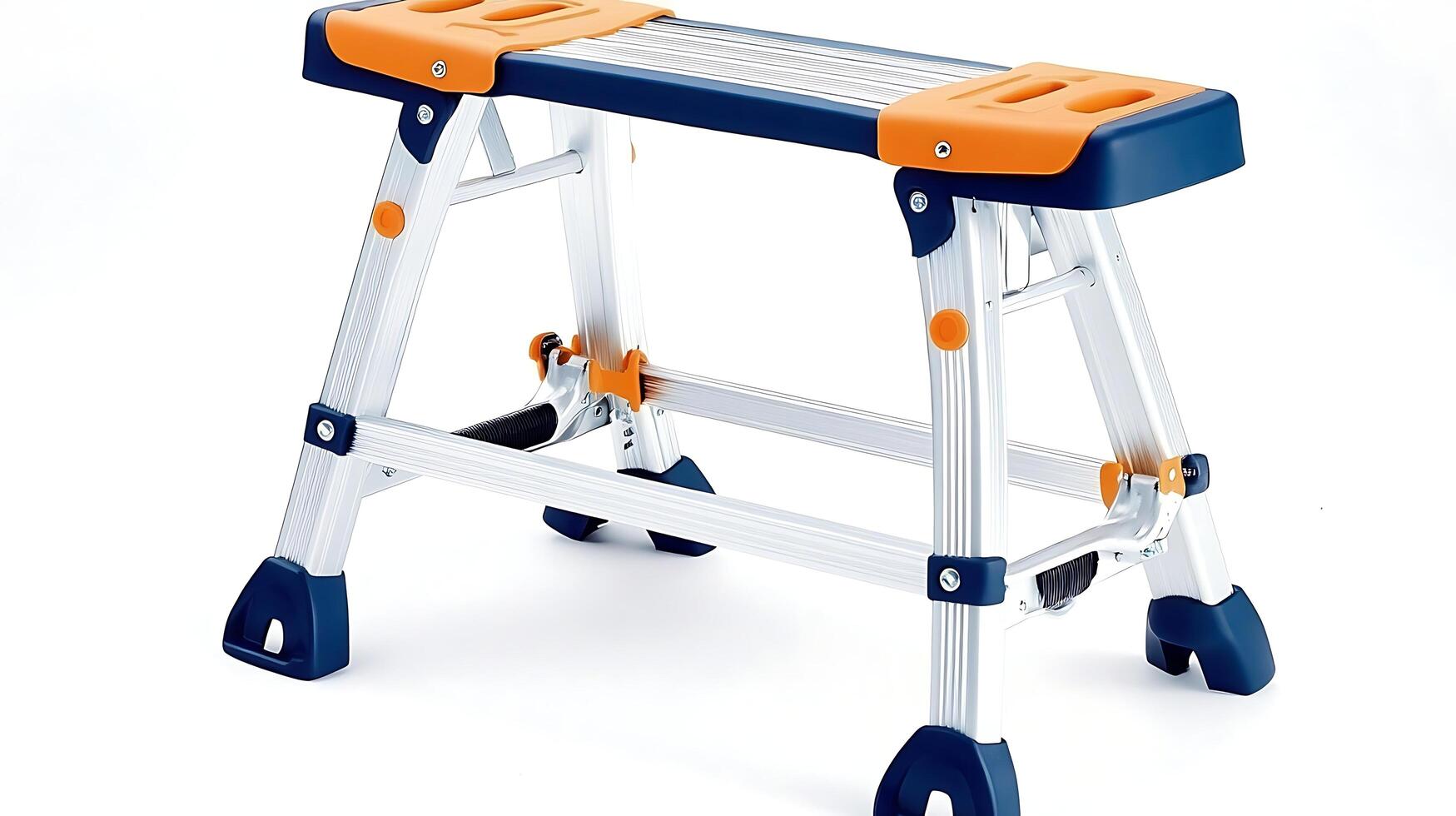 Compact Aluminum Step Stool Ladder Portable Work Platform Lightweight Safe Design for Home and DIY photo