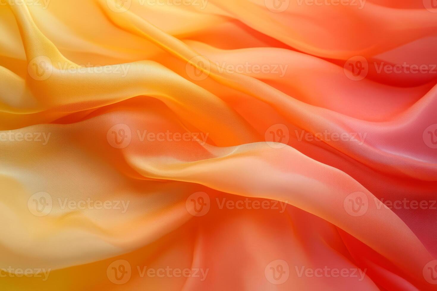 Abstract golden silk waves background with smooth flowing fabric texture photo