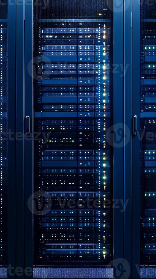 Server computers of a data center. photo