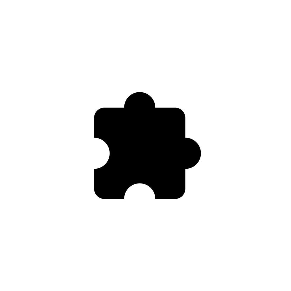 puzzle piece icon on a white background vector