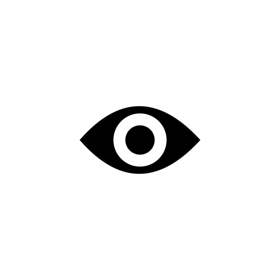 eye icon on white background vector