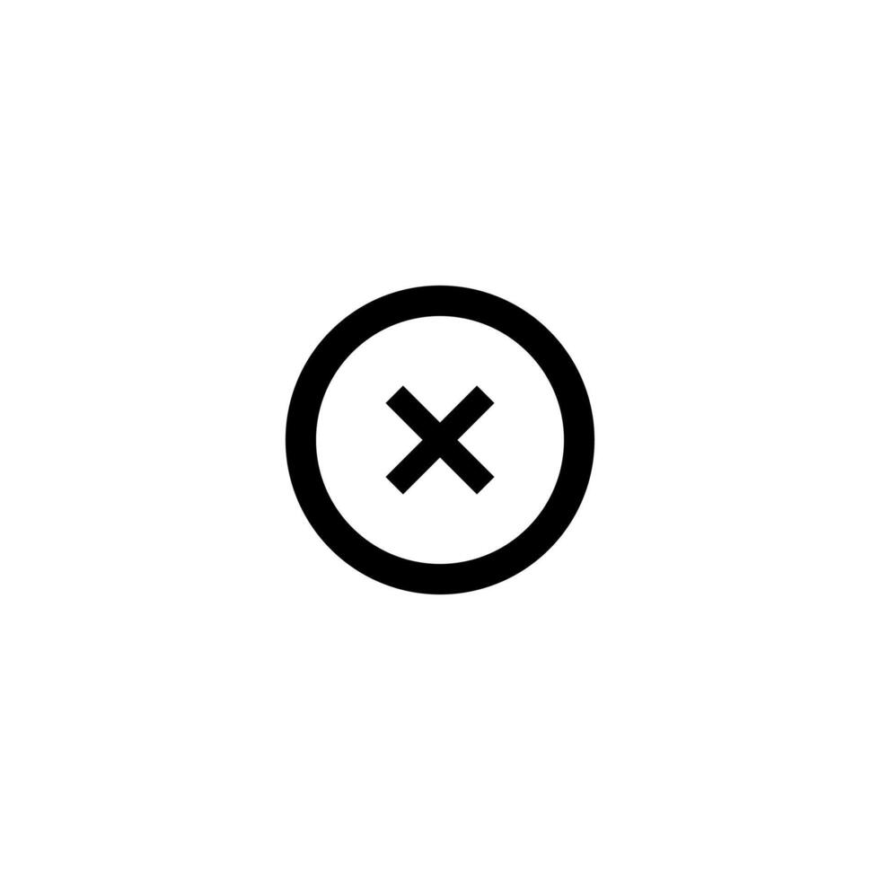 Cross mark icon vector