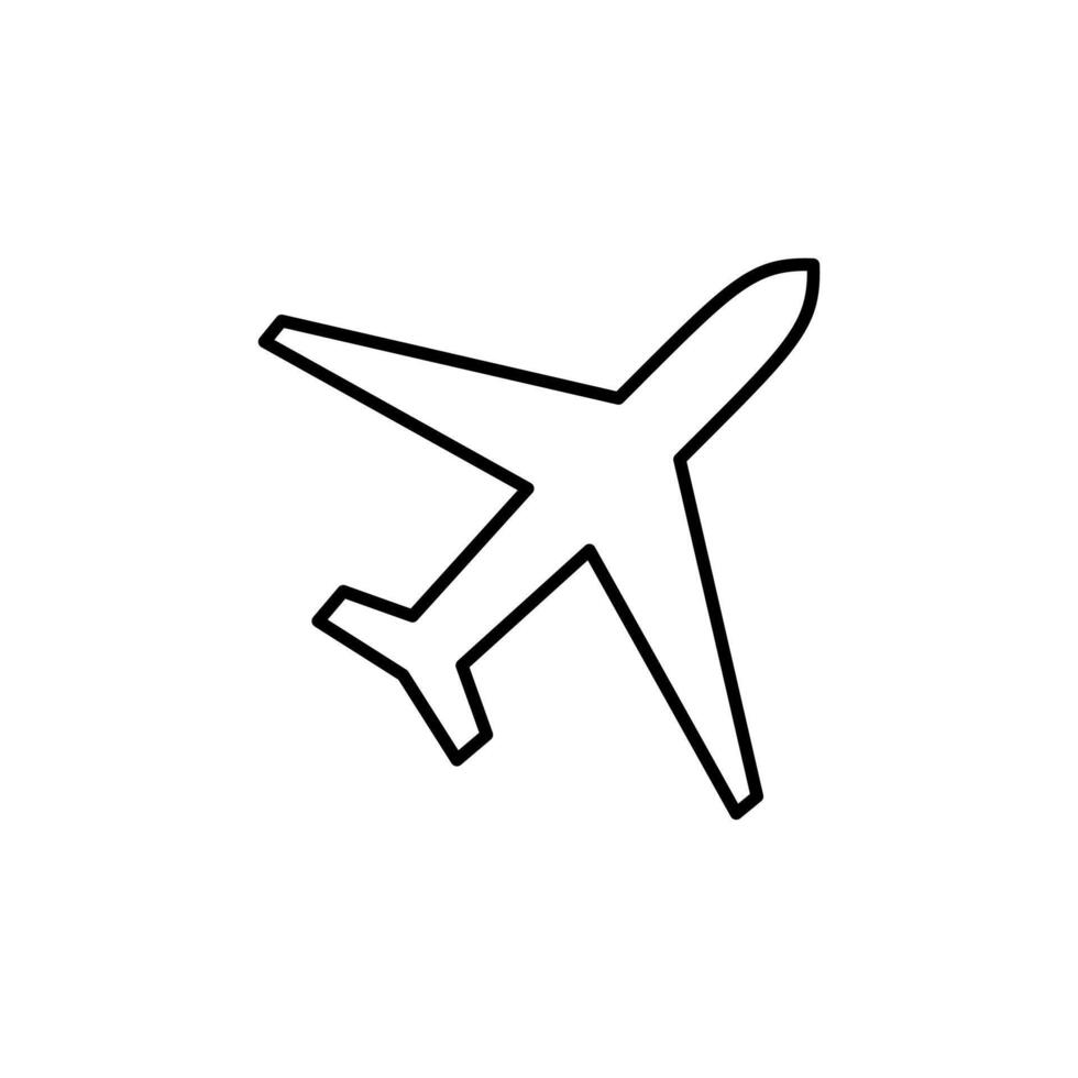 airplane line icon vector