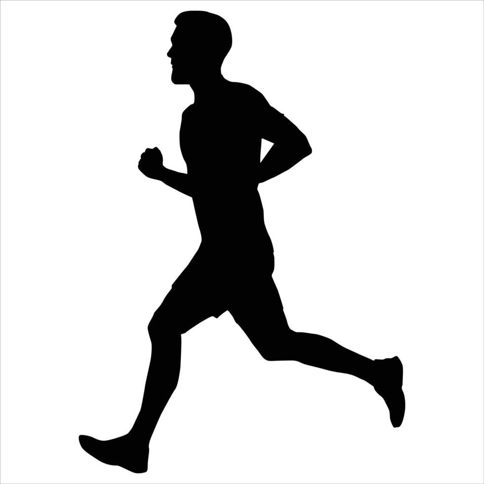 Running man silhouette Illustration vector