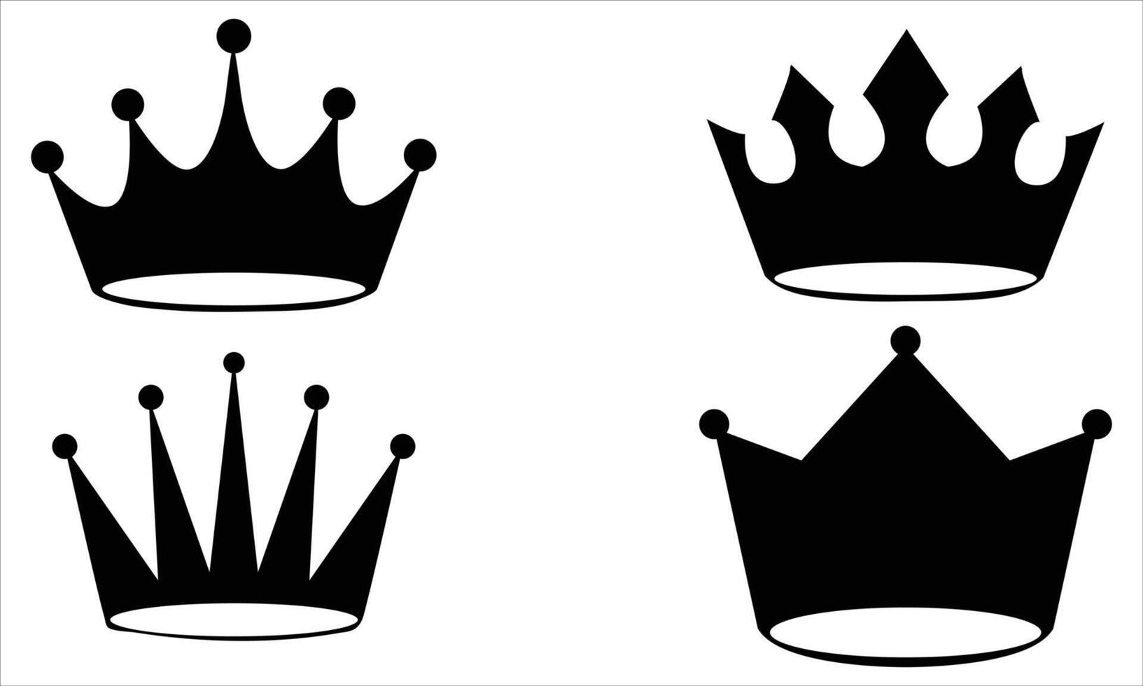Kings crown icon set illustration vector