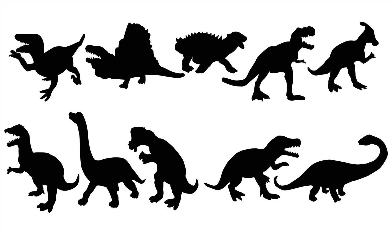 Dinosaurus Set - Silhouettes vector