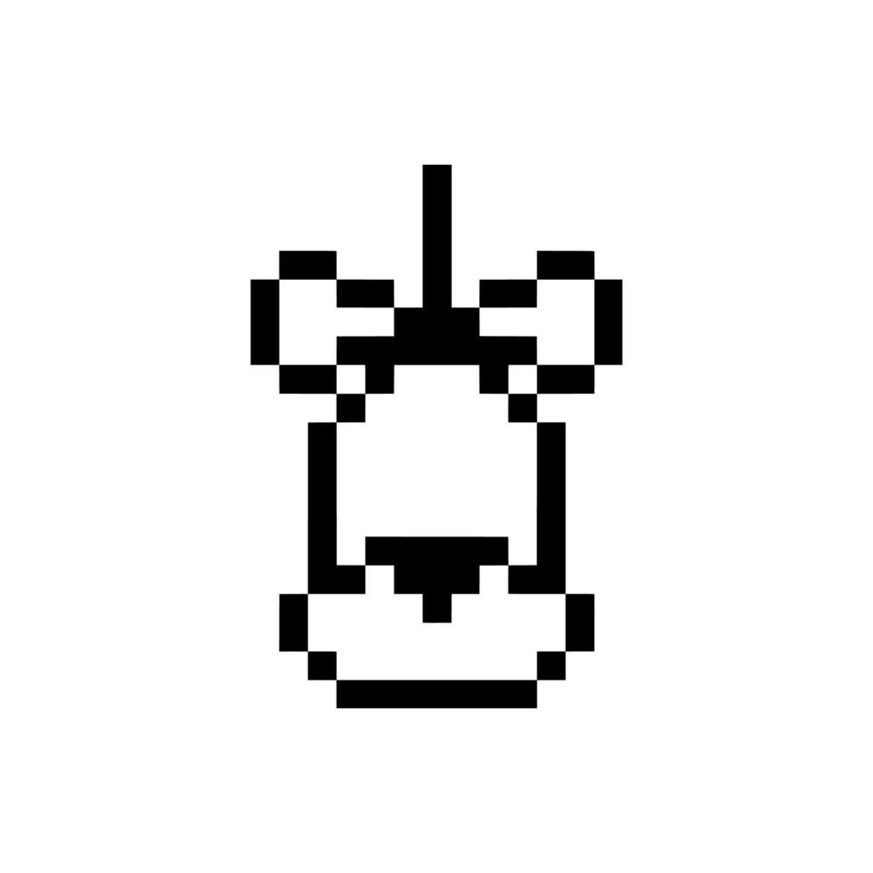outline bell pixel vector
