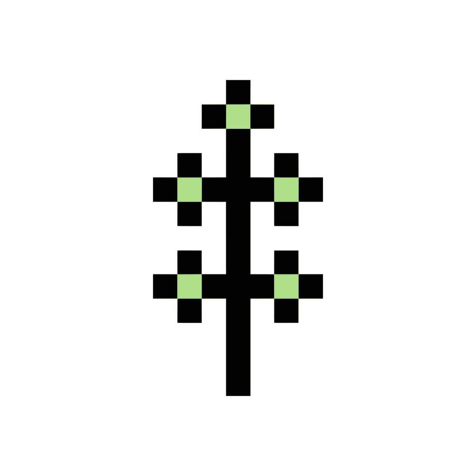 Nostalgic abstract shape pixel drawing vector