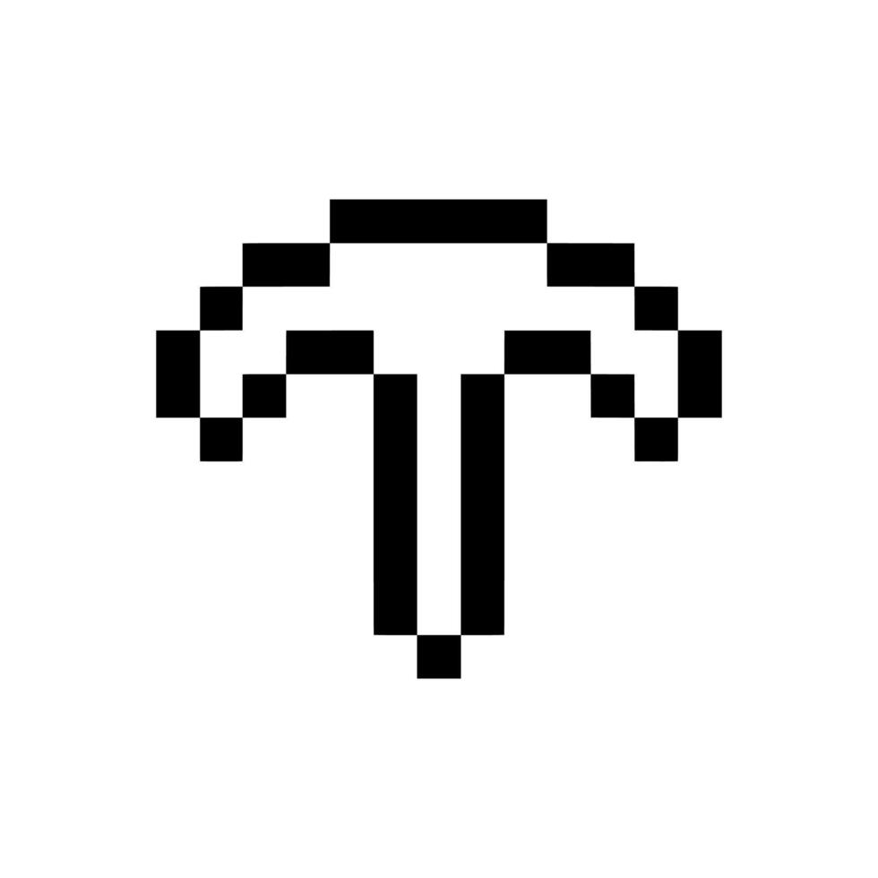 black sprout retro pixel artwork vector