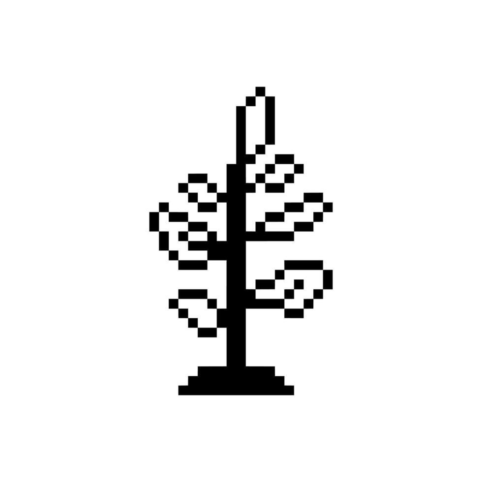Cute tiny sprout pixel sketch vector