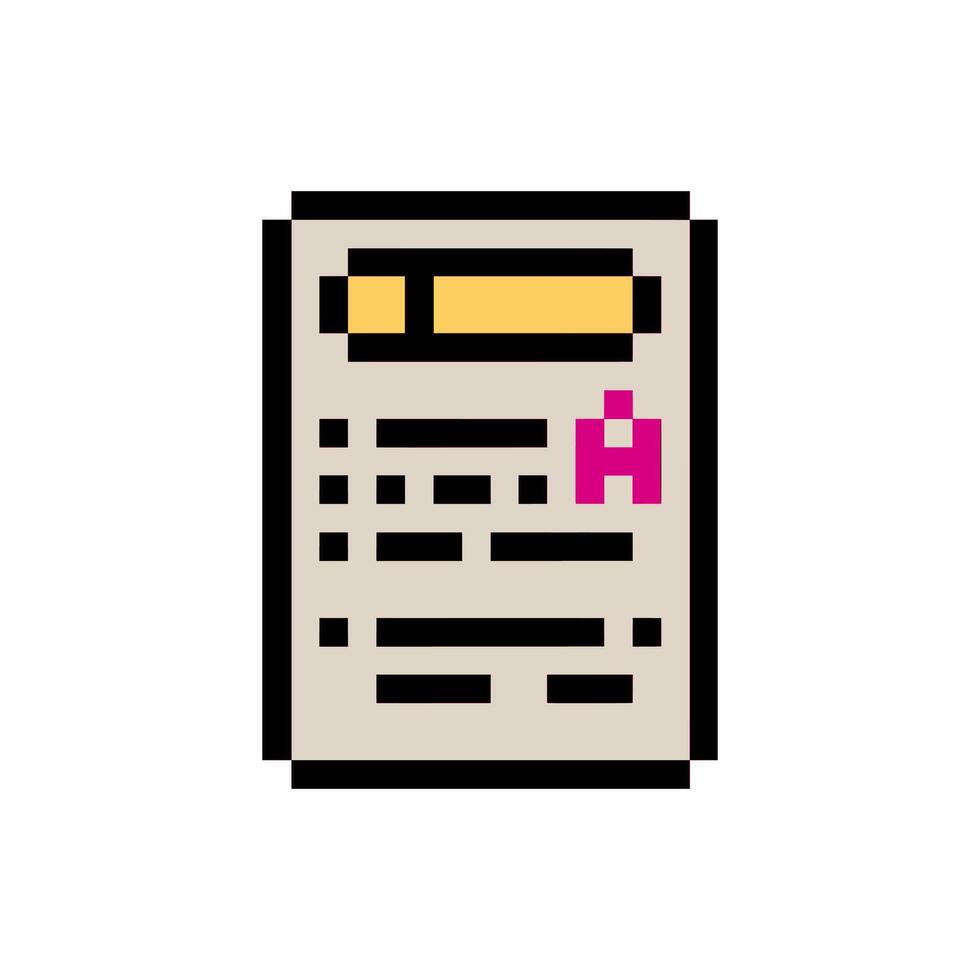 paper test pixel vector
