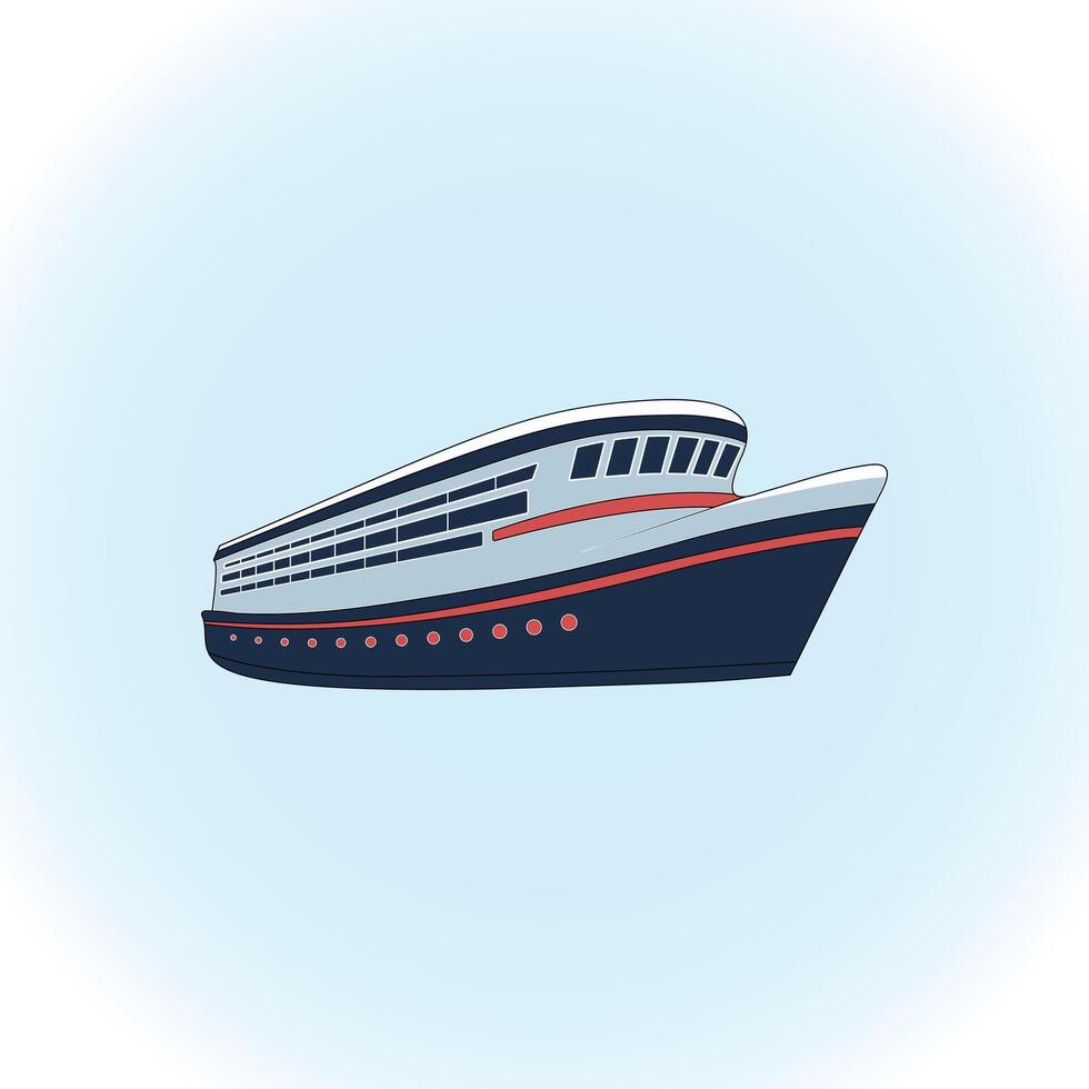 Cruise Boat Illustration vector