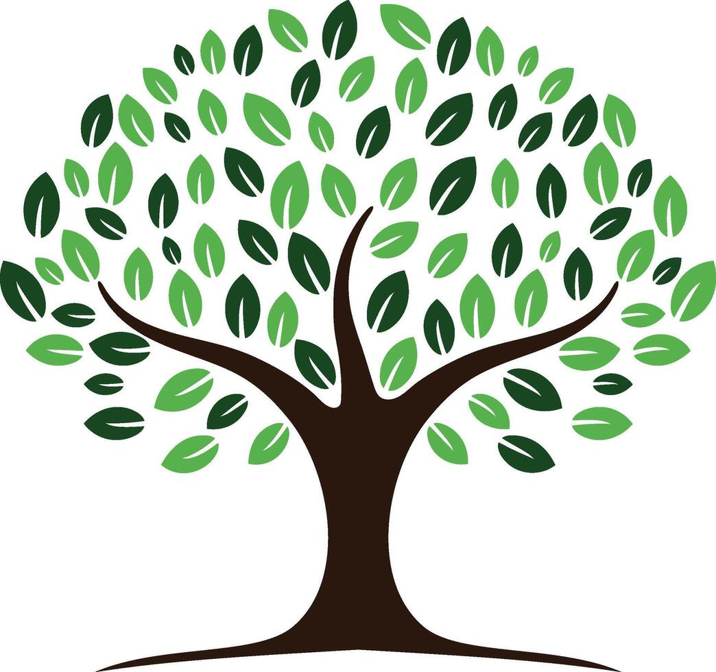 Tree of Life Logo, Green Life Design for Organic Branding vector