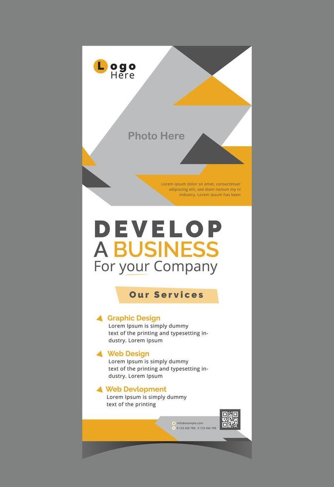 corporate roll up banner design vector