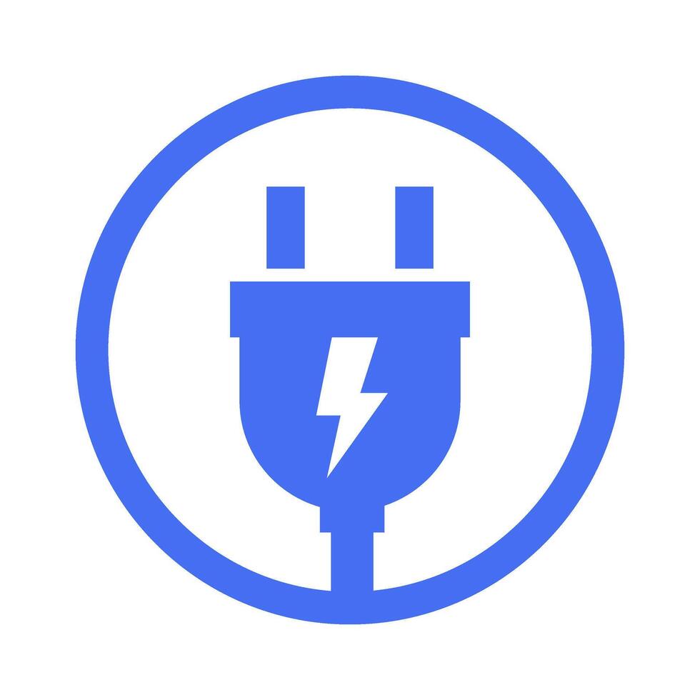 Electric plug logo vector