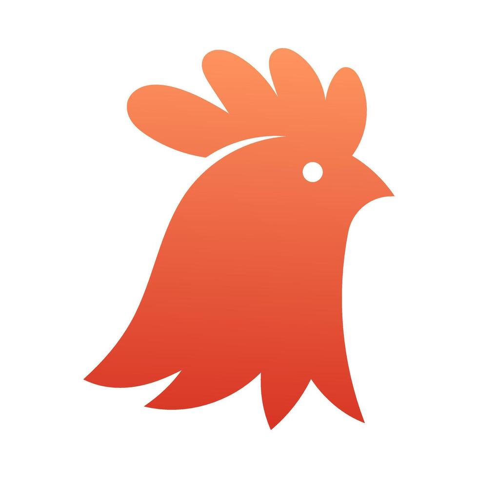 Chicken simple logo vector
