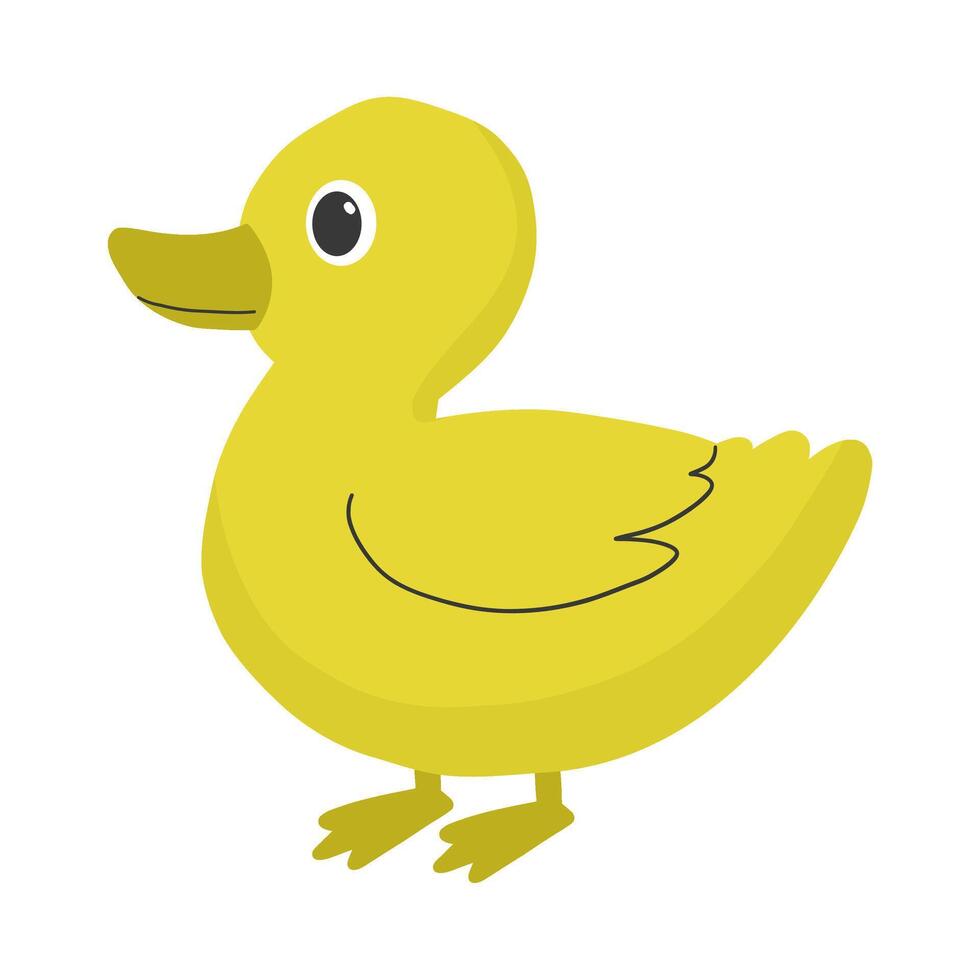 Cute little duck cartoon illustration vector