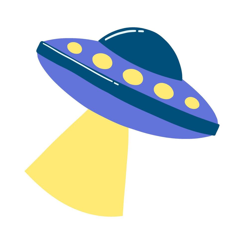 Ufo cartoon illustration vector