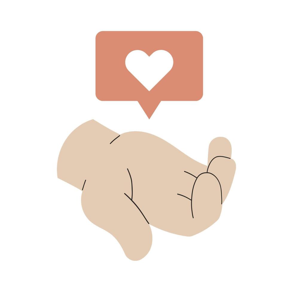 Gives love concept illustration vector
