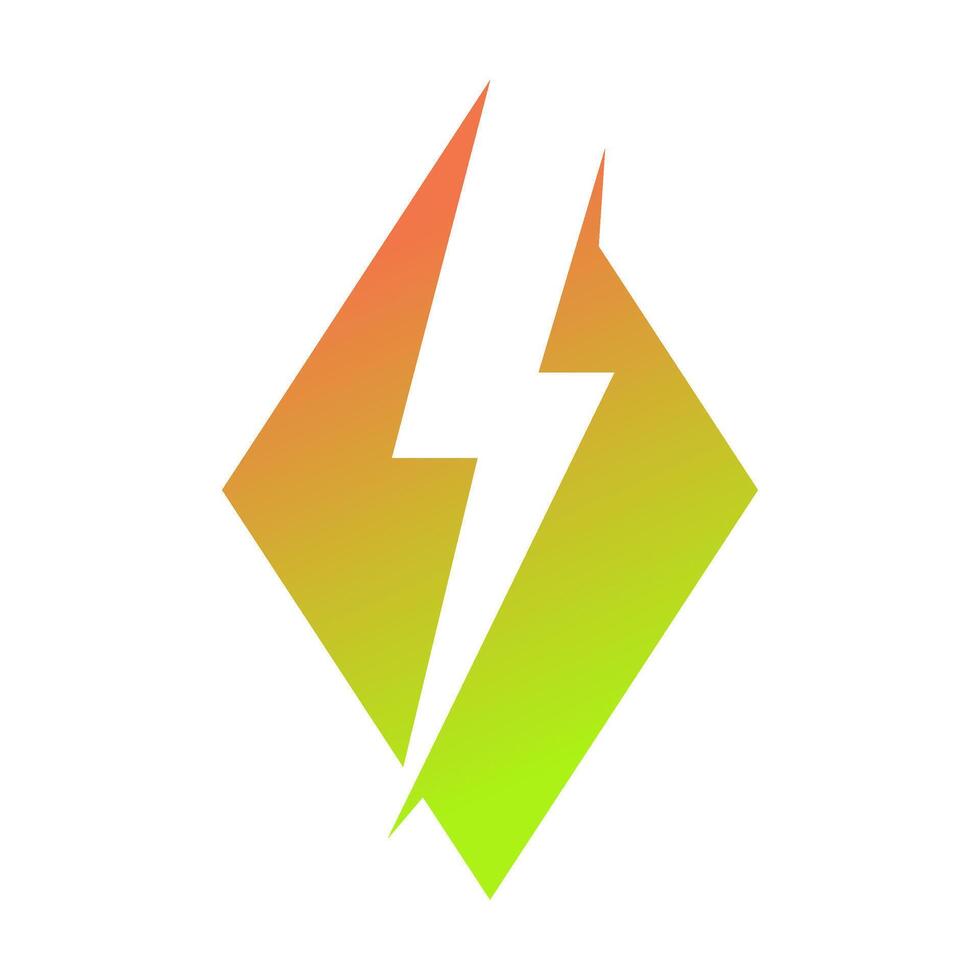Thunder lightning storm logo vector