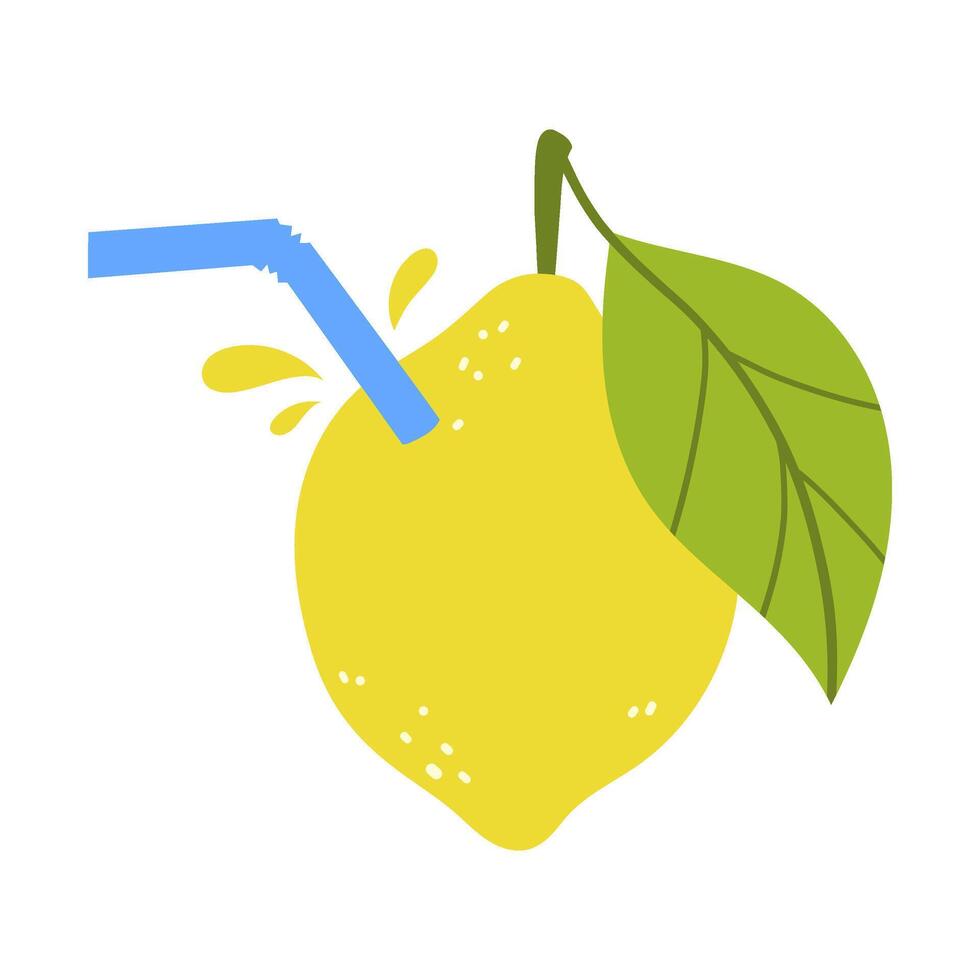 Lemon juice concept illustration vector