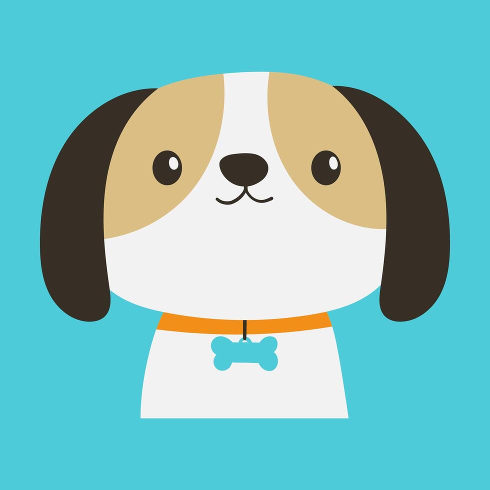 Cute dog cartoon illustration vector
