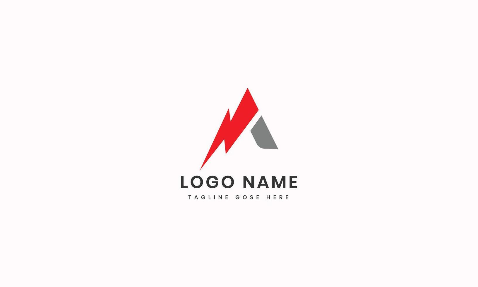 Flat a logo templates vector