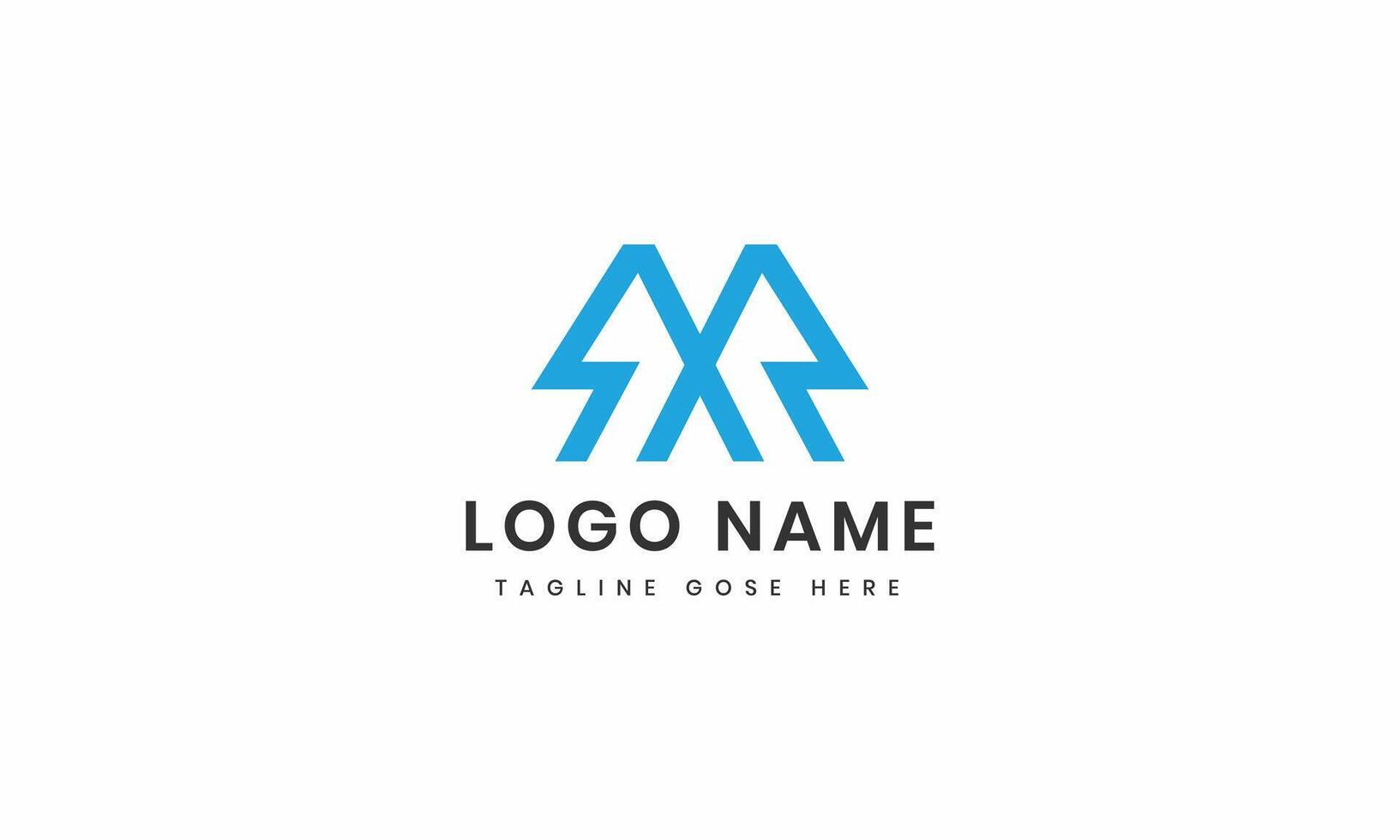 white and blue color x Logo vector